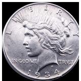 1934 Peace Silver Dollar CLOSELY UNCIRCULATED