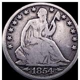 1854-O Silver Half Dollar LIGHTLY CIRCULATED