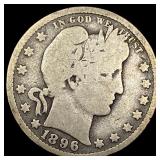 1896-O Silver Barber Quarter NICELY CIRCULATED