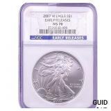 2007 Silver Eagle NGC MS70