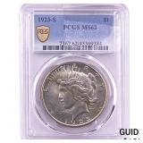 1923-S Silver Peace Dollar PCGS MS62