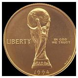 1994-W Gold $5 World Cup Commemorative SUPERB GEM