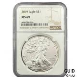 2019 Silver Eagle NGC MS69