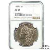 1884-S Morgan Silver Dollar NGC AU53