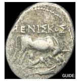 260-167/98 BC Illyria Silver Drachm NEARLY UNCIRCU