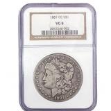 1881-CC Morgan Silver Dollar NGC VG8