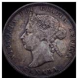 1882-H Canada Silver 25 Cents ABOUT UNCIRCULATED