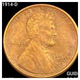 1914-D Wheat Cent CHOICE AU