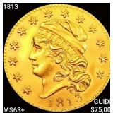 1813 $5 Gold Half Eagle CHOICE BU+