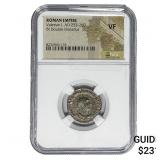 Roman Valerian I, AD 253-260 BI Dbl-Denarius NGC