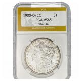 1900-O/CC Morgan Silver Dollar PGA MS65 VAM-10A