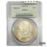 1883-O Morgan Silver Dollar PCGS MS63