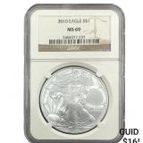 2010 Silver Eagle NGC MS69