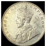 1919 British India Silver Rupee UNCIRCULATED