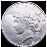 1928 Silver Peace Dollar CLOSELY UNCIRCULATED