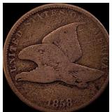 1858 Copper-Nickel Flying Eagle Cent LIGHTLY CIRCU