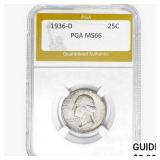 1936-D Washington Silver Quarter PGA MS66