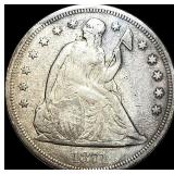 1871 Silver Seated Liberty Dollar LIGHTLY CIRCULA