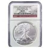 2011 Silver Eagle NGC MS70