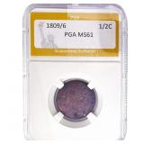 1809/6 Classic Head Half Cent PGA MS61