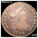 1806/Inv 6 Draped Bust Half Dollar NEARLY UNC