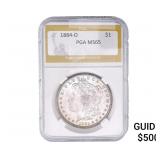 1884-O Morgan Silver Dollar PGA MS65