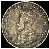 1913 Canada Silver 25 Cents NEARLY  UNCIRCULATED