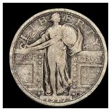 1917 Type 1 Standing Liberty Quarter LIGHTLY CIRCU