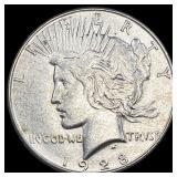 1928-S Silver Peace Dollar CLOSELY UNCIRCULATED