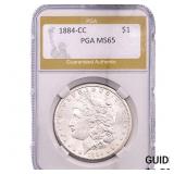 1884-CC Morgan Silver Dollar PGA MS65