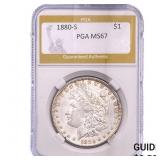 1880-S Morgan Silver Dollar PGA MS67