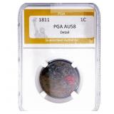 1811 Classic Head Large Cent PGA AU58 Detail