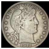 1912-D Silver Barber Half Dollar   LIGHTLY  CIRCU