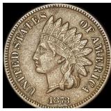 1873 Indian Head Cent   NEARLY UNCIRCULATED