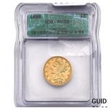 1885 $5 Gold Half Eagle ICG AU50