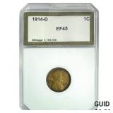 1914-D Wheat Cent PCI EF45