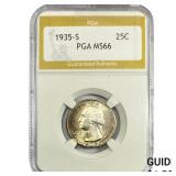 1935-S Washington Silver Quarter PGA MS66
