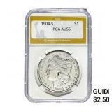 1904-S Morgan Silver Dollar PGA AU55