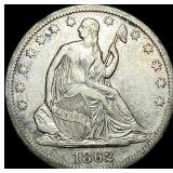 1862-S Silver Half Dollar NEARLY UNCIRCULATED