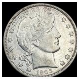 1903-O Silver Barber Half Dollar CLOSELY UNCIRCULA