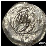 1250-1300 Germany SIlver Hand Heller NEARLY UNCIRC