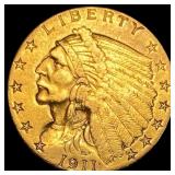 1911 Indian Head Gold $2.50 Quarter Eagle  CLOSEL