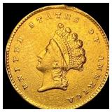 1854 $1 Gold Indian Princess Type 2 HIGH  GRADE
