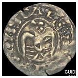 1200s French Feudal Silver Denier CLOSELY UNCIRCUL