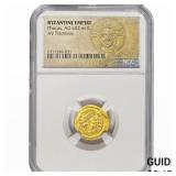 Byzantine Phocas, AD 602-610 Gold Tremissis NGC
