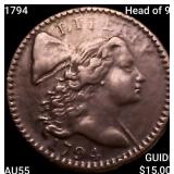 1794 Head of 94 Liberty Cap Large Cent HIGH GRADE