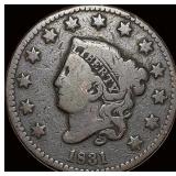 1831 Coronet Head Large Cent NICELY CIRCULATED
