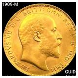 1909-M Australian Gold Sovereign GEM BU
