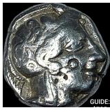 Attica Athens 393-294 AD Silver Tetradrachm NEARL