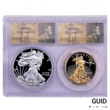 [2 Coins] Silver Eagle& $50 Gold Eagle PCGS PR70